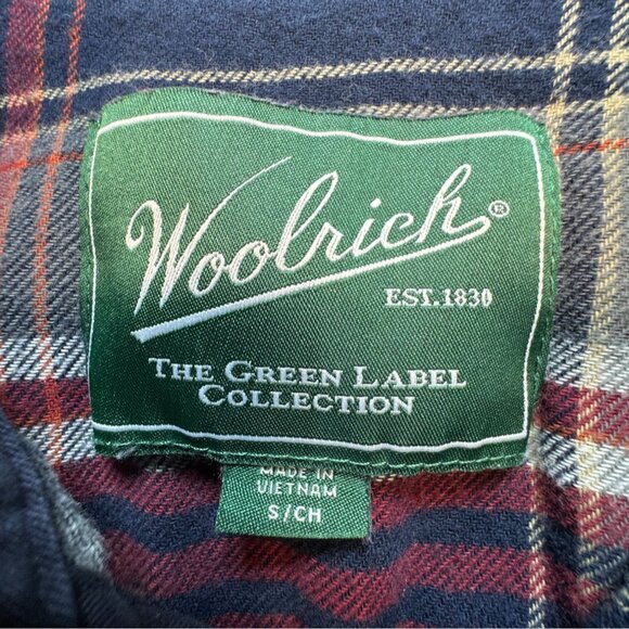 Woolrich Button Up Shirt Mens Small Black The Green Label Collection Long Sleeve - Picture 2 of 15